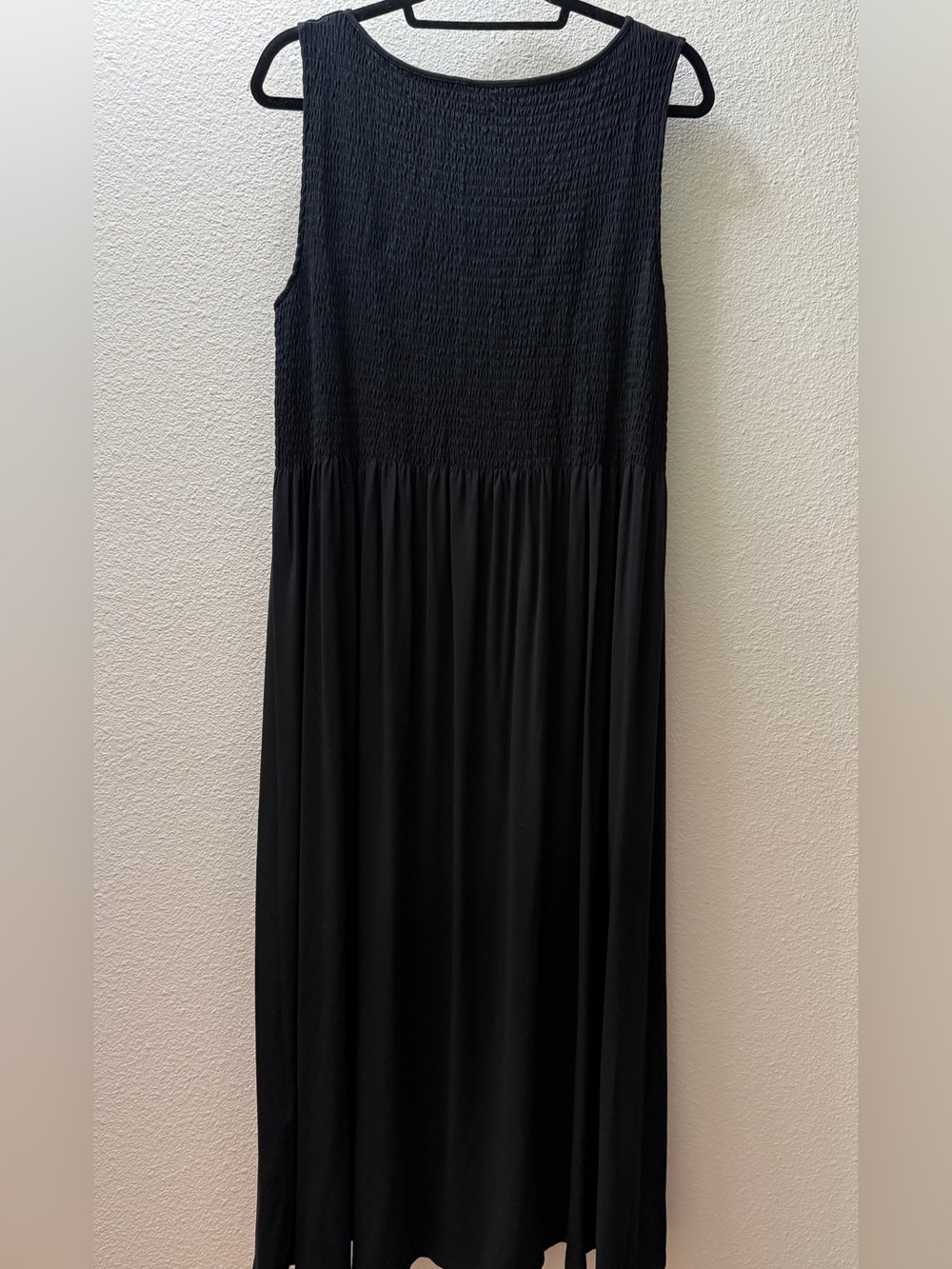 NWT J. Jill Wearever Black Smocked Maxi Dress 1X - Picture 6 of 9